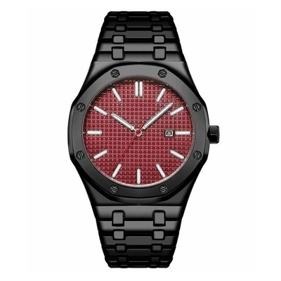 Orologio impermeabile del quarzo del calendario dell'orologio di affari di acciaio inossidabile degli uomini