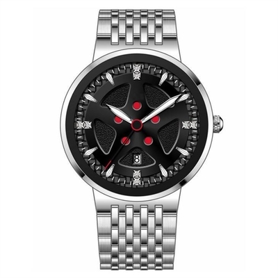 Orologio meccanico automatico di acciaio inossidabile del calendario sottile impermeabile del cronografo