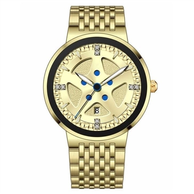 Orologio meccanico automatico di acciaio inossidabile del calendario sottile impermeabile del cronografo