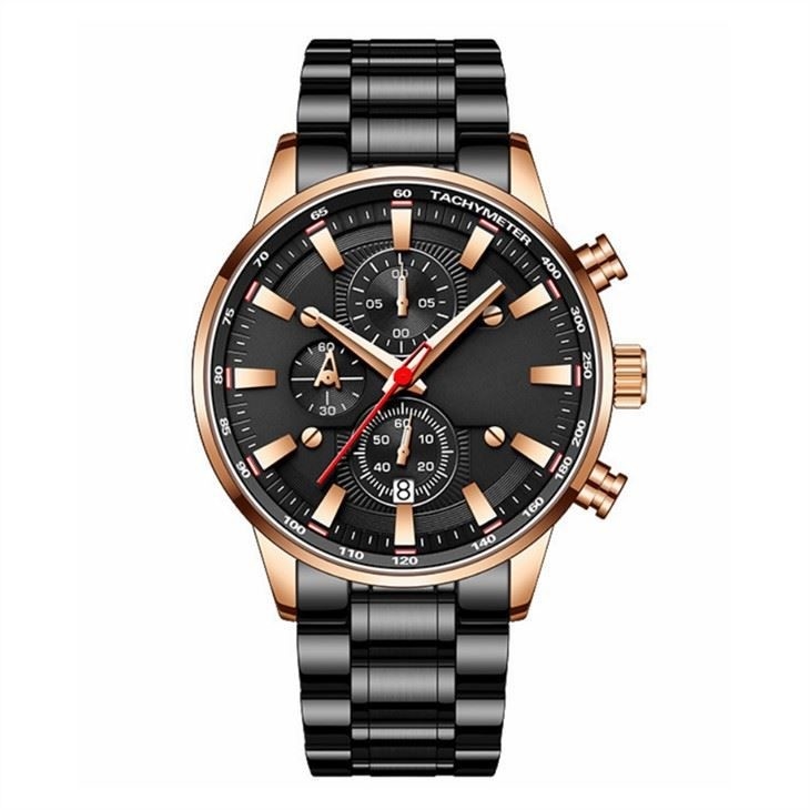 Orologio d'acciaio impermeabile multifunzionale dei bandisti degli orologi 30m di S di Sapphire Glass Mirror Men '