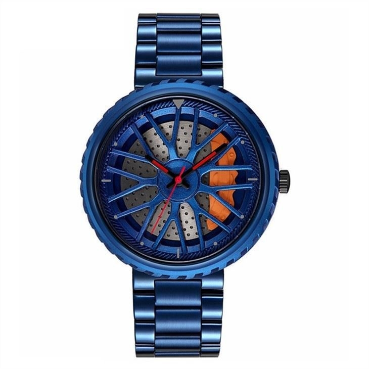 Orologi resistenti dell'acqua di acciaio inossidabile del quarzo degli uomini stratificati vacillati dell'orologio