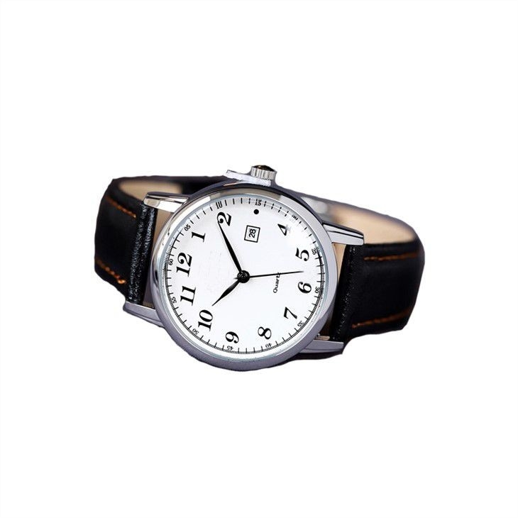 Signore del fronte della banda del cuoio dell'orologio delle donne della cassa della lega le piccole guardano la cinghia di cuoio di Brown