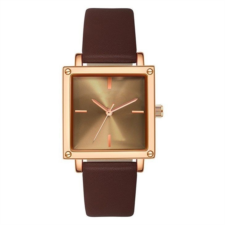 Quadrante di Mesh Strap Women Quartz Wrist/di cuoio orologio 30M Life Waterproof Square non della scala