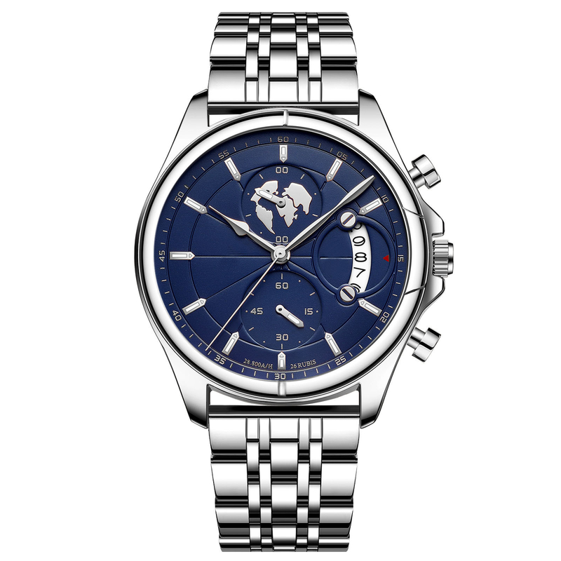 Orologi del quarzo del quadrante dell'orologio inossidabile della cinghia di stile di sport grandi per gli uomini